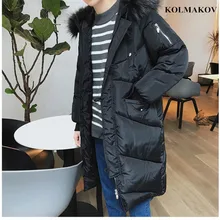 Зимние мужские куртки модная Мужская/Женская Длинная Верхняя одежда Пальто с капюшоном теплая парная парка хорошего качества размера плюс M-3XL