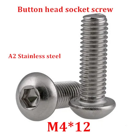 500 шт./лот M4 * 12 Bolt A2-70 ISO7380 болт/болт из нержавеющей стали SUS304 M4x12 мм | Обустройство