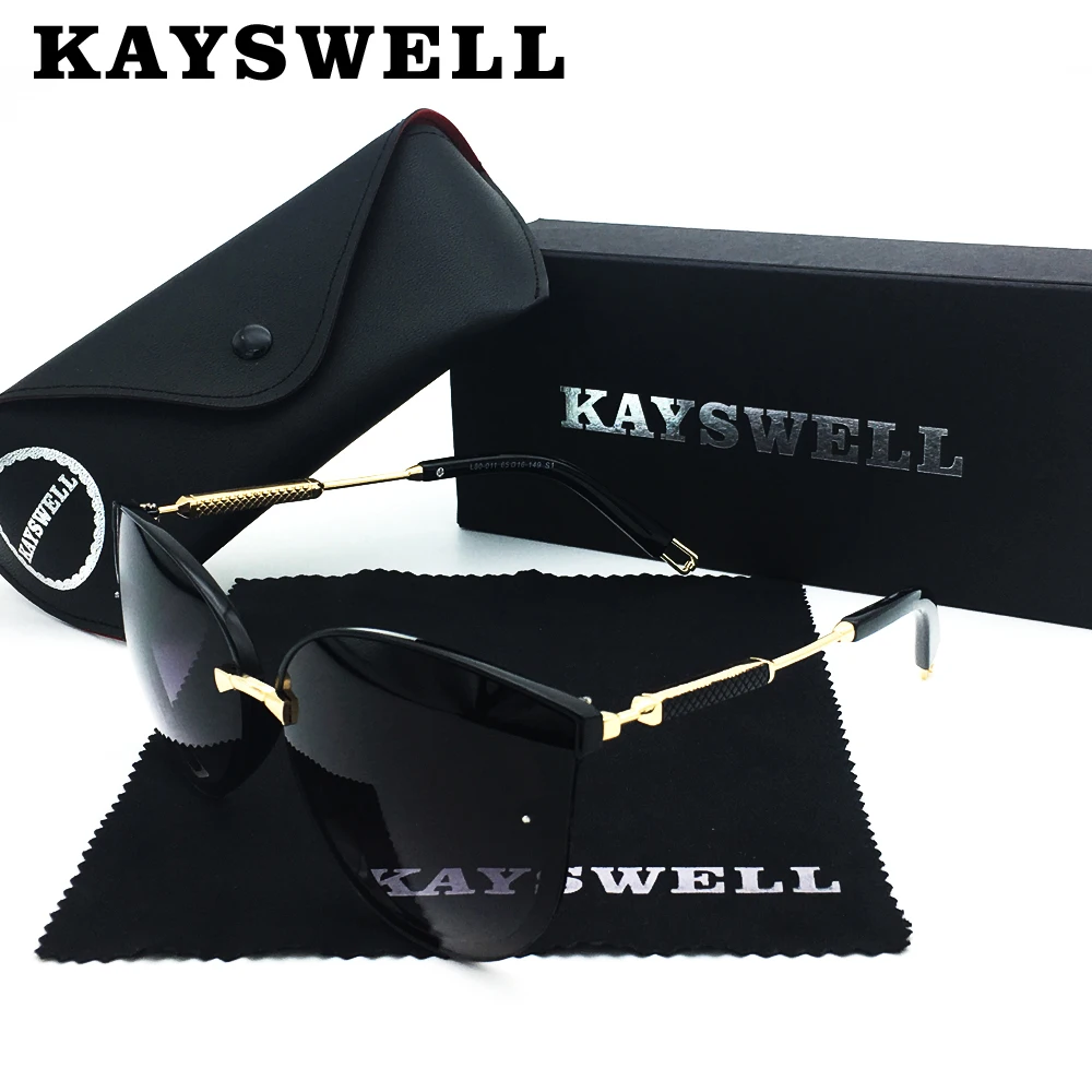 KAYSWELL Cat Eye Sunglasses Women Black Frame Gradient Sun Glasses Driving UV400 Eyewear L80-011 KAYSWELL Cat Eye Sunglasses Women Black Frame Gradient Sun Glasses Driving UV400 Eyewear L80-011