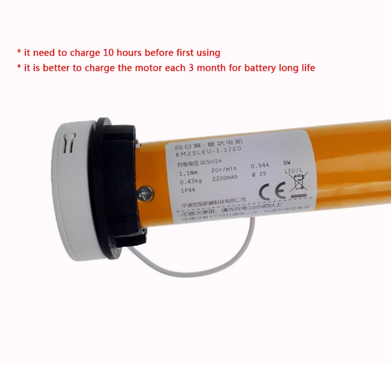 free-DOOYA-motor-KM25LE-1-1nm-battery-motor-tubular-motor-with-Charger-Dia-38mm-tube-for
