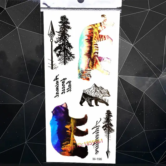 Indien Faux Flash Temporaire Tatouage Eau Couleur Oiseaux