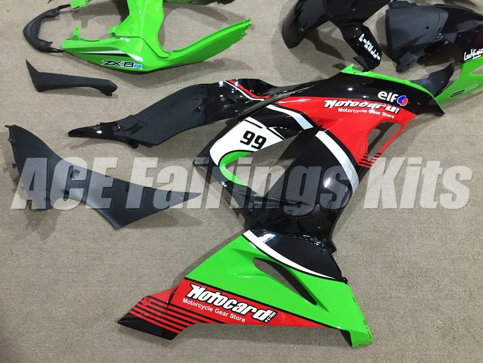 Abs Обтекатели комплект подходит для kawasaki Ninja ZX6R 636 599 2013 6R 13 14 15 16 17 ZX-6R кузов красный зеленый круто
