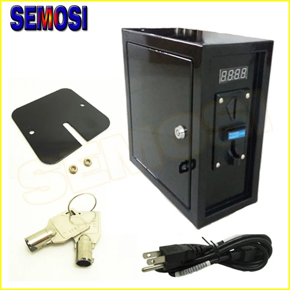 

Coin Operated Timer Control Board Power Supply Box with Multi 6 Coin Acceptor for Washing Machine, Massage Chair