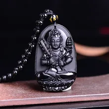 Original High Quality Unique Natural Black Obsidian Carved Buddha Lucky Amulet Pendant Necklace For Women Men pendants Jewelry Original High Quality Unique Natural Black Obsidian Carved Buddha Lucky Amulet Pendant Necklace For Women Men pendants Jewelry