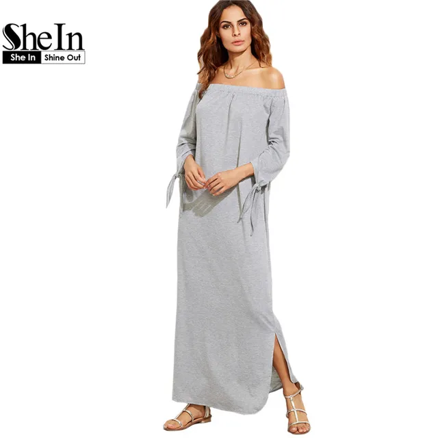 shein long sleeve maxi dress
