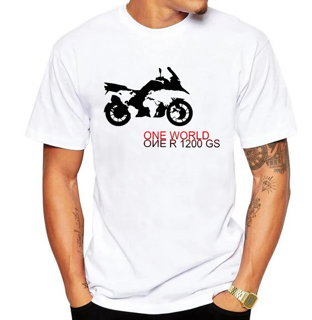 Футболка с рисунком BMW 1200 GS T-S Adventure Motorrad-Fruit Of The Loom размера плюс, забавная Черная Мужская футболка из хлопка