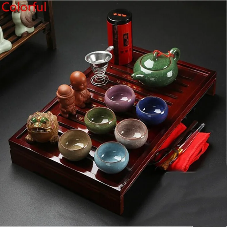 CJ185 китайский чайный набор кунг-фу посуда для напитков фиолетовая Глина Керамика Binglie три варианта включают в себя чайник чашка супница заварки чайный поднос