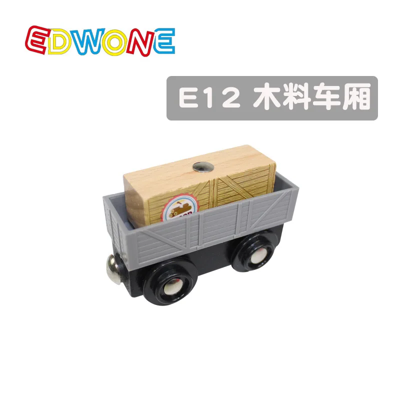 EDWONE wooden magnetic train for Thomas wooden tracks can be connected to the Thomas train variety wooden train 23