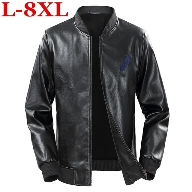 Plus size 8XL 7X winter Genuine Jacket For Faux Fur Coat Men's Brand