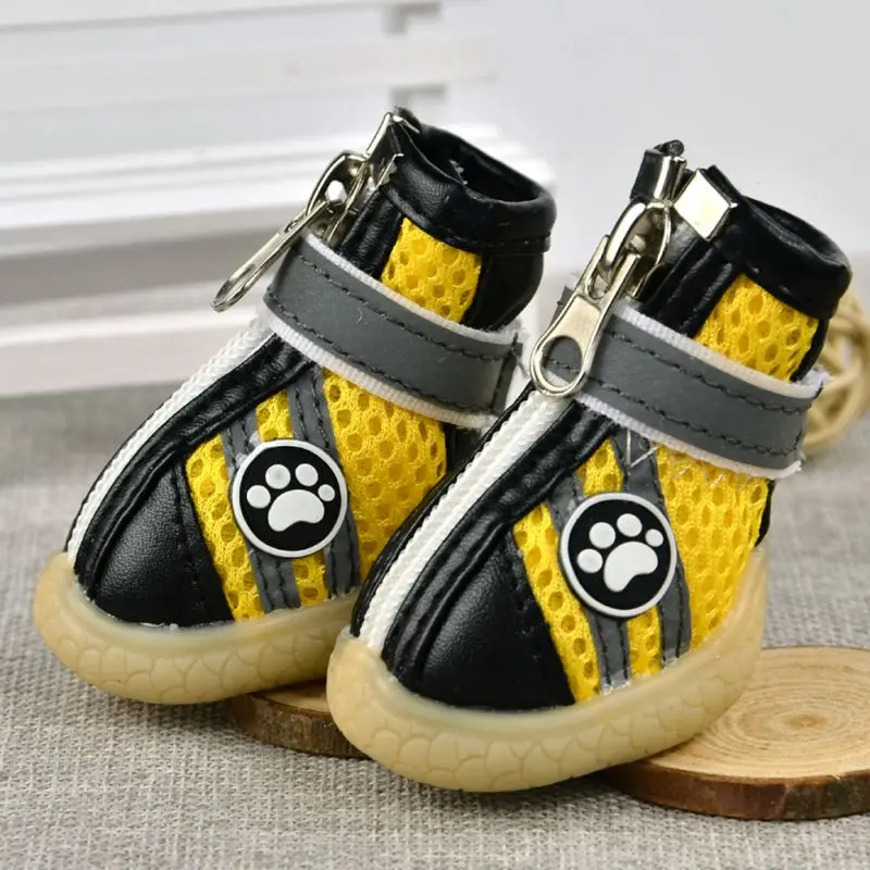 4pcs Pet Shoes Outdoor Sport Shoes Autumn Winter Protect Not To Hurt