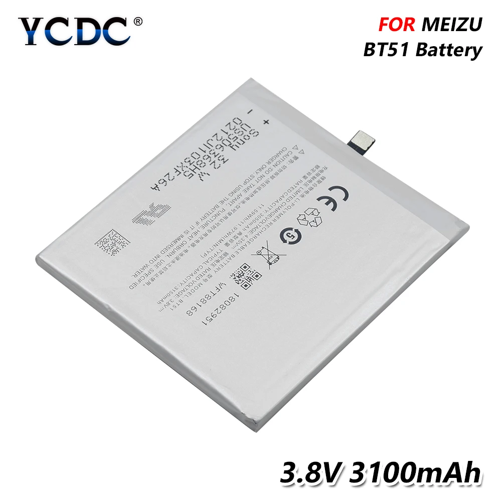 BT51 запасная батарея мобильного телефона для Meizu MX5 M575M M575U(MX 5) 3 8 V 3150mAh сотовый