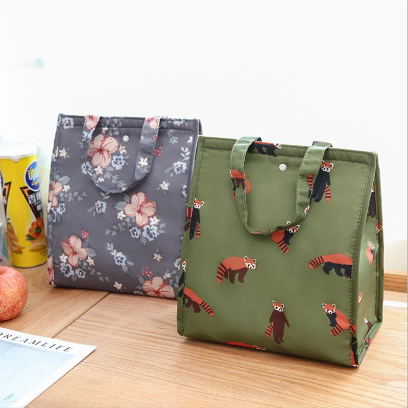 1Pcs Portable Insulated Thermal Cooler Lunch Box Bags Hangable Carry Tote Picnic Case Storage Bags Container Pouch Organizer