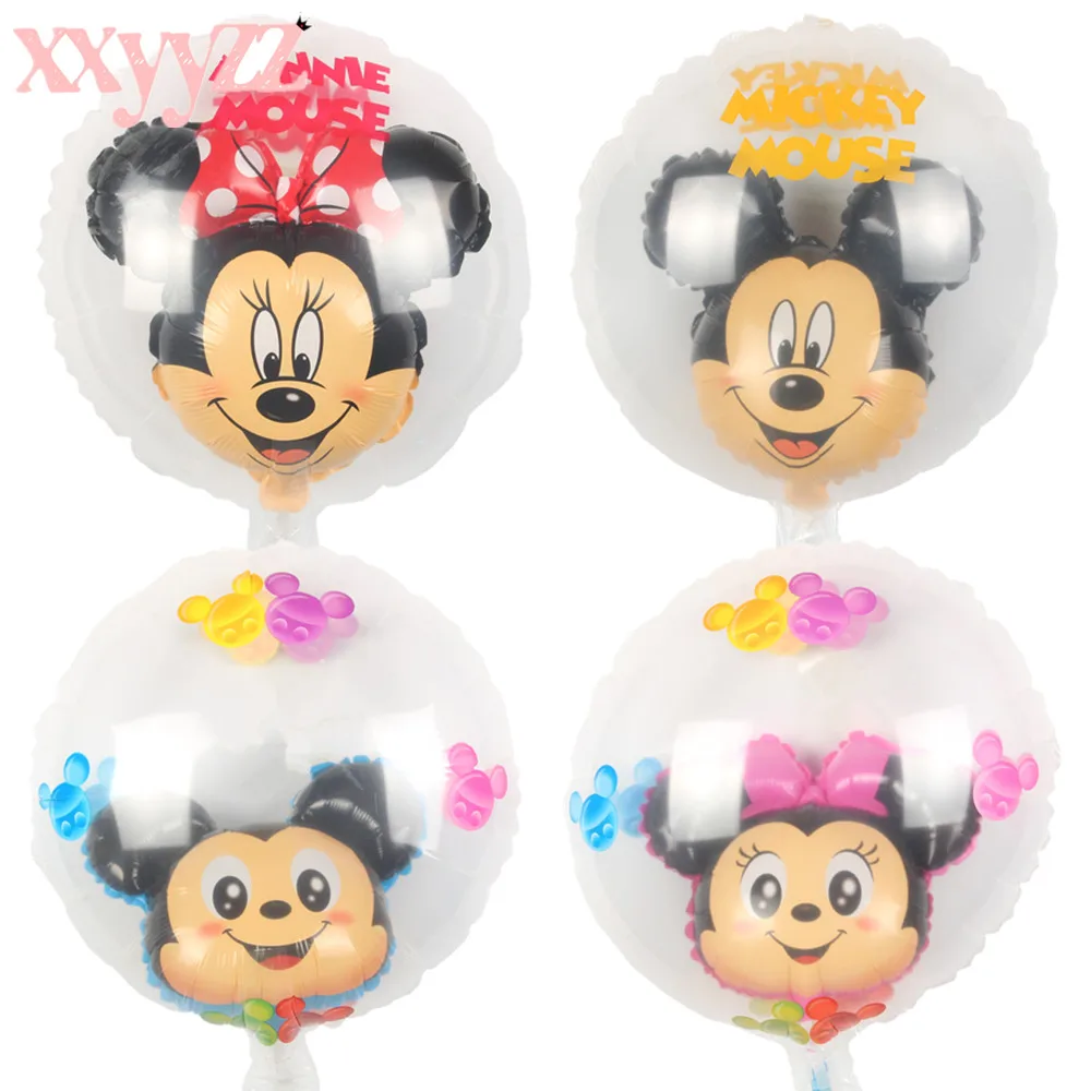 

XXYYZZ 18-inch New Mickey Minnie Transparent Aluminum Balloon Children 's Holiday Party Layout Decorative Balloon Wholesale