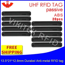 UHF RFID металлическая бирка 915 м 868 МГц EPC 13,5*21*12,8 мм 20 шт Прочный ABS материал коробка смарт-карта пассивные RFID метки