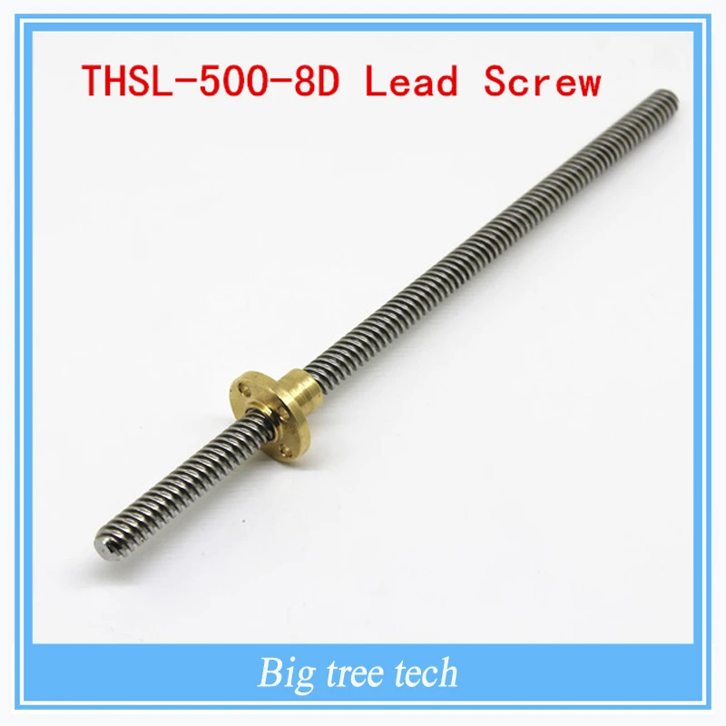 High quality T8 8 mm lead screw 500 mm 8mm lead trapezoidal spindle screw with 1PC