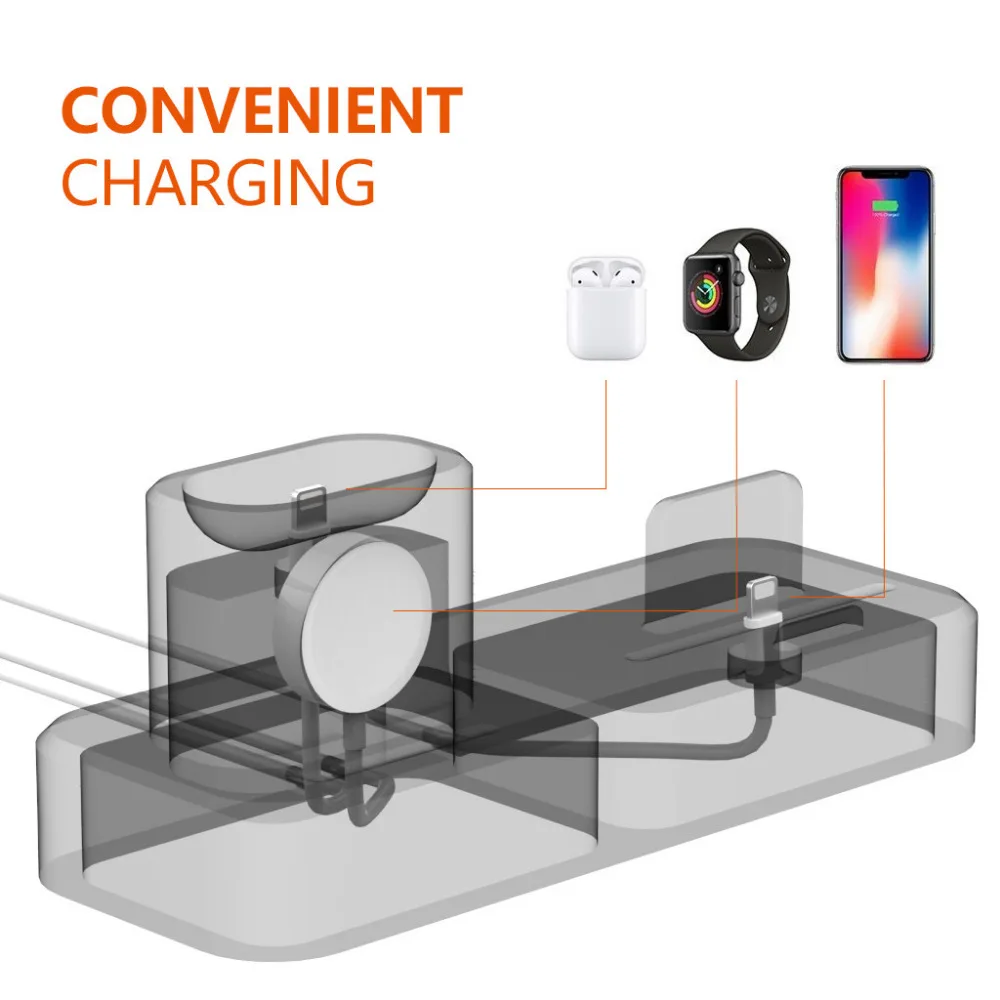 Держатель для телефона Подставка для зарядки док-станция Держатель для часов для apple 3в1 подставка для телефона