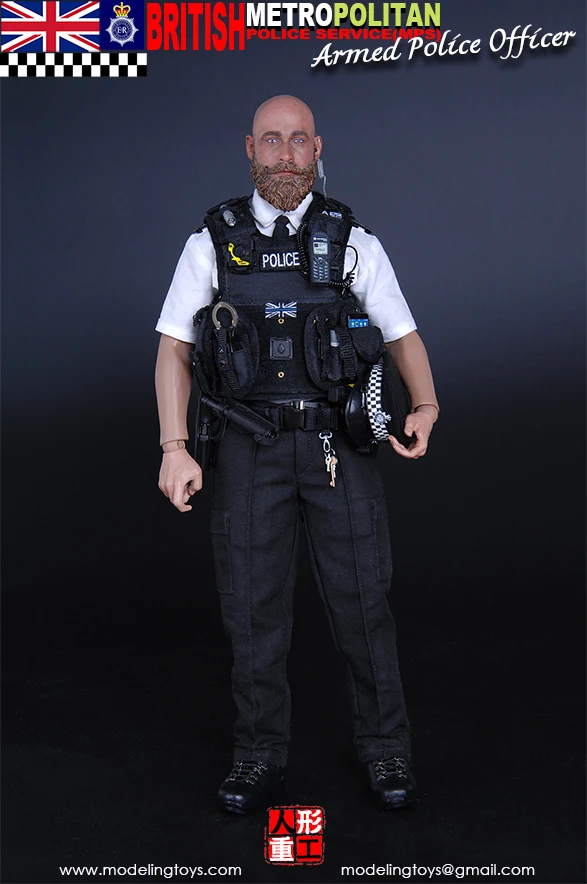 

MODELING TOYS MILITARY SERIES: BRITISH METROPOLITAN POLICE SERVICE - ARMED POLICE OFFICER 1/6 Figure