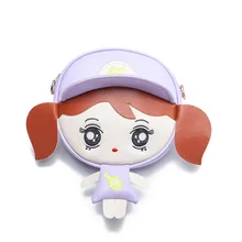 Искусственная кожа мультфильм принцесса женские портмоне детей кошелек Малый Crossbody мешок денег Телефон Чехол carteira feminina для девочек