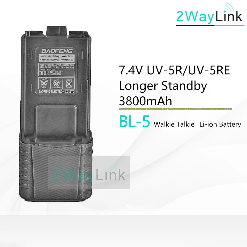 

Hot BL-5 Battery 3800mah Baofeng uv-5r Battery For DM-5R Plus UV 5R uv5r UV-5RE 5RE Compatible with RT-5R RT5R 1800mAh Optional