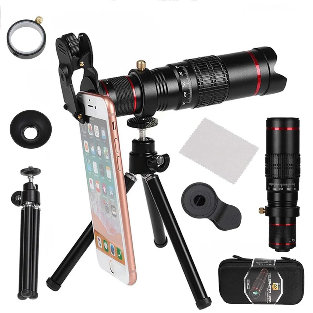 22X HD зум-объектив для сотового телефона комплект оптический телескоп объективы для камеры универсальный смартфон клип штатив крепление для IPhone huawei xiaomi