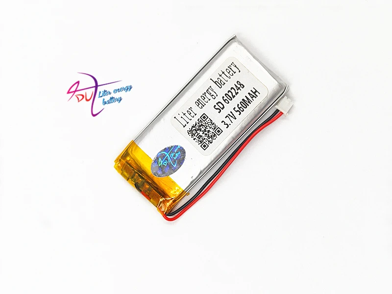 JST 1 25 мм 2pin 10 шт 602248 3 7 V 560mAh литий-полимерная LiPo аккумуляторная батарея Li cells для Mp3