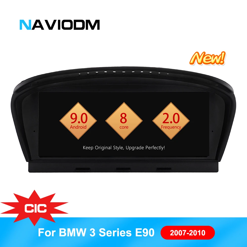 

Naviodm android 9.0 8 core car Multimedia player Car Audio cars radio For BMW 5 series/E60/E61/E62 2009-2010 CIC gps aux bt