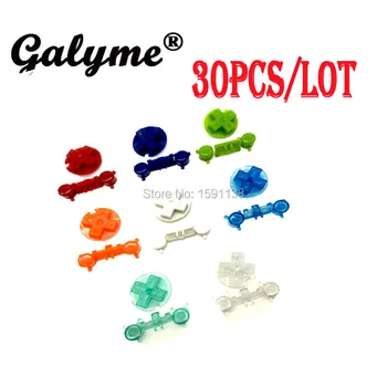 

30pcs/lot New Sale Colorful A B Buttons Keypads For GameboyGB Pocket GBP On Off Power Buttons D Pads Power Boy Console Buttons