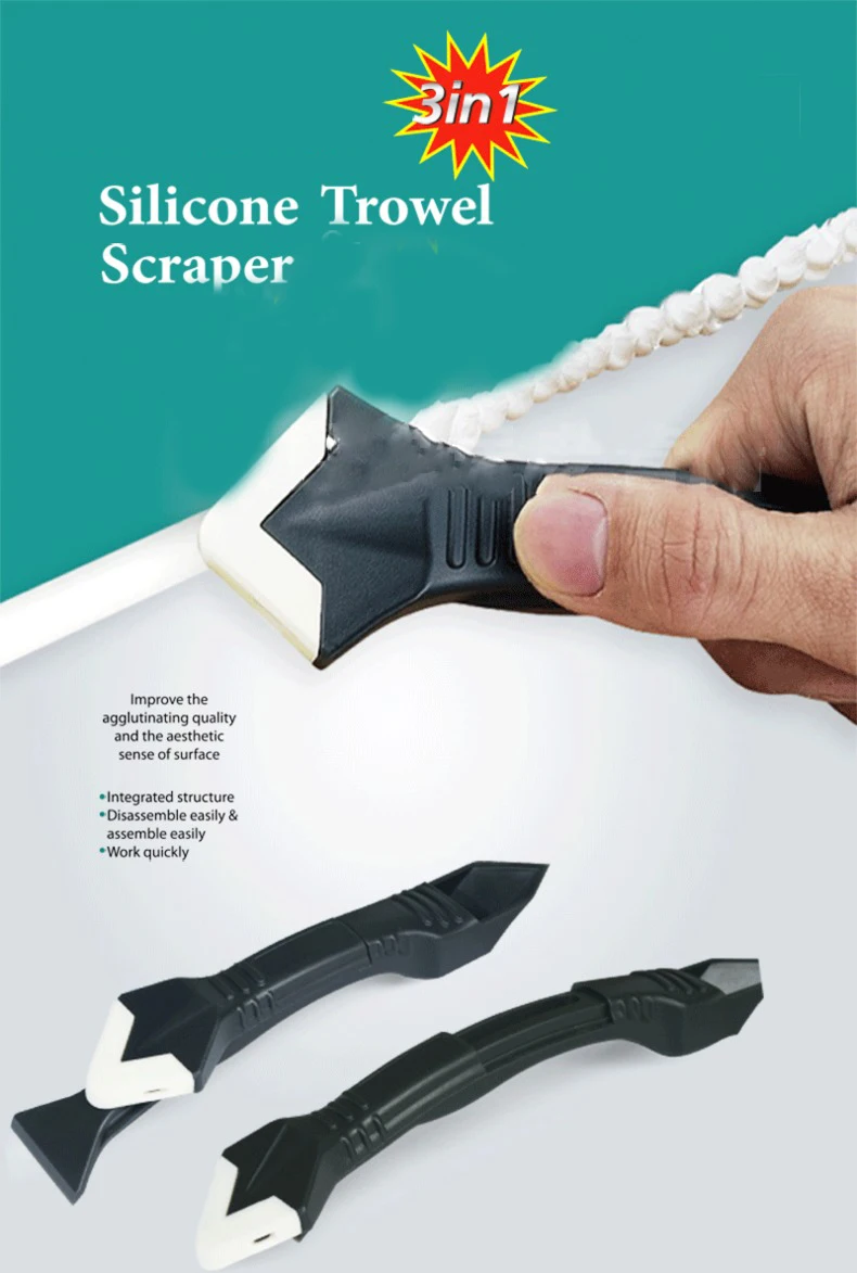 5PCS Caulking Tool Kit Silicon Trowel Scraper Hand Remover 5PCS Caulking Tool Kit Silicon Trowel Scraper Hand Remover