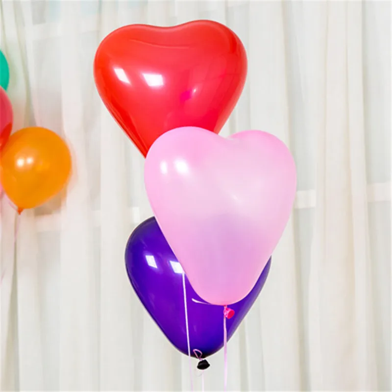 10 шт. Красные Розовые белые воздушные шары 10 дюймов Любовь Сердце латексные воздушные шары Гелиевый шар День святого Валентина для празднования дня рождения надувные воздушные шары