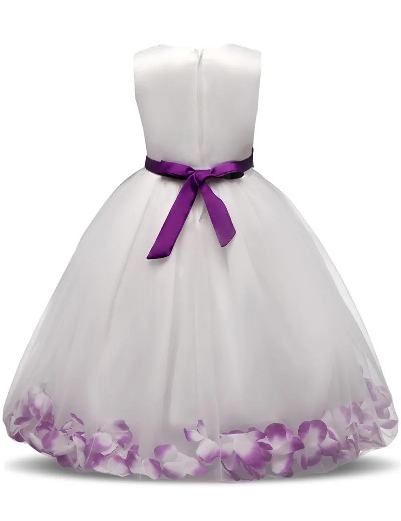 little girl skirt dress Flower Girl Baby Wedding Dress Fairy Petals Children's Clothing Girl Party Dress Kids Clothes Fancy Teenage Girl Gown 4 6 8 10T baby dresses cheap