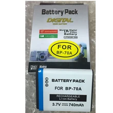 BP-70A BP 70A комплект литиевых батарей BP70A аккумуляторная батарея для цифровых фотоаппаратов BP-70A для samsung PL80 ES70 SL50 SL600