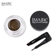IMAGIC 3 цвета черная Водостойкая Подводка для глаз гель макияж косметический гель подводка для глаз с кисточкой 24 часа длительный косметический набор