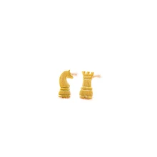 Fashion chess knight castle stud earrings Very interesting flag The creative personality