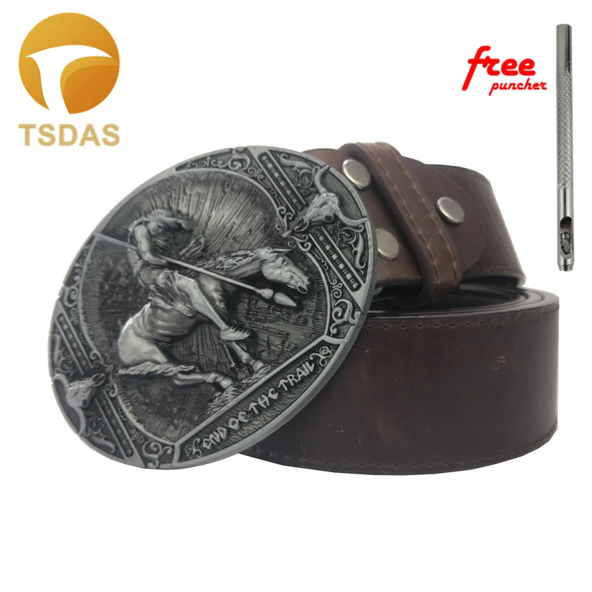 

Cowboy Belt Buckle with Silver Plating Metal Men's Belt Buckle Head for 4 Cm Width Belt Women Men Jeans Accessories
