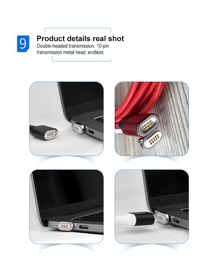 Кабель usb type-C, 1,8 м, магнитный кабель Usb C, 20 в, 5 А, кабель для быстрой зарядки и передачи данных USBC, поддержка QC PD для MacBook