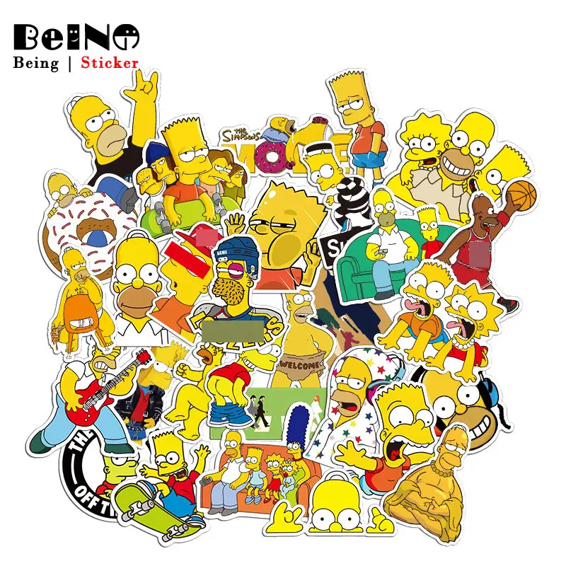 

Simpsons Cartoon Anime Sticker Simpson Family Waterproof Suitcase DIY Laptop Guitar Luggage Skateboard Toy Lovely Stickers QY48