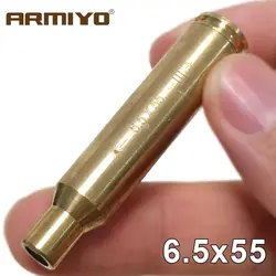 Armiyo пистолет Boresighter CAL: 6,5x55 11 мм x 55,7 мм патрон винтовка отверстие прицел красный лазер Охота Стрельба аксессуары без батареек