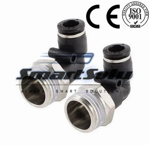 

Free shipping 4 Pcs L Shape 8mm Hole 1/2" PT Threaded Pneumatic Quick Joint Connector