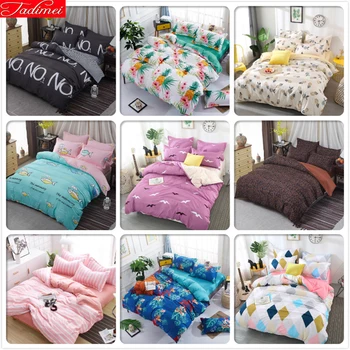 

3pcs/4pcs Bedding Set Soft Cotton Kids Child Bed Linens Single Twin Queen King Size Duvet Cover 1.35m 1.5m 1.8m 2m 2.2m Bedlinen
