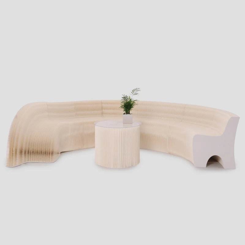Leisure sofa backrest Business reception Simple office reception chairs environment-friendly furniture Kraft paper sofa