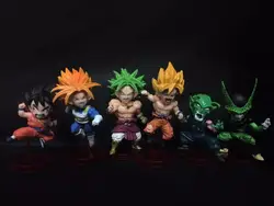 1 шт./лот Dragon Ball Broly/Вегета/Goku/Broly Фигурки 6 стилей Коллекция Модель Игрушечные лошадки DBZ с коробкой дети Игрушечные лошадки 8 см