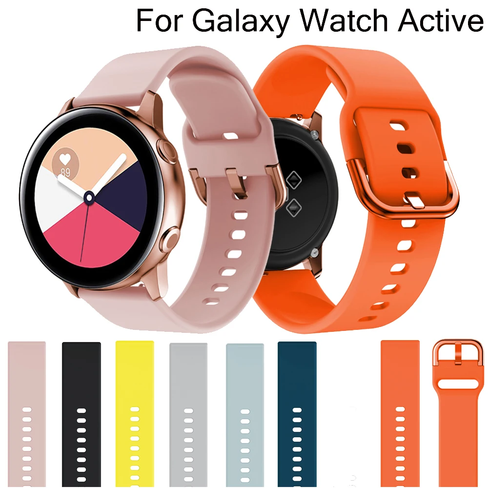 Силиконовый оригинальный спортивный ремешок для Galaxy watch active smart Samsung 42 мм сменный