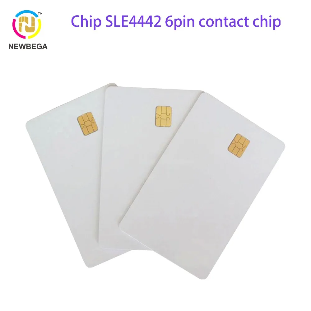 

10PCS RFID ISO 7816 IC smart Card SLE4442 6pin contact chip card