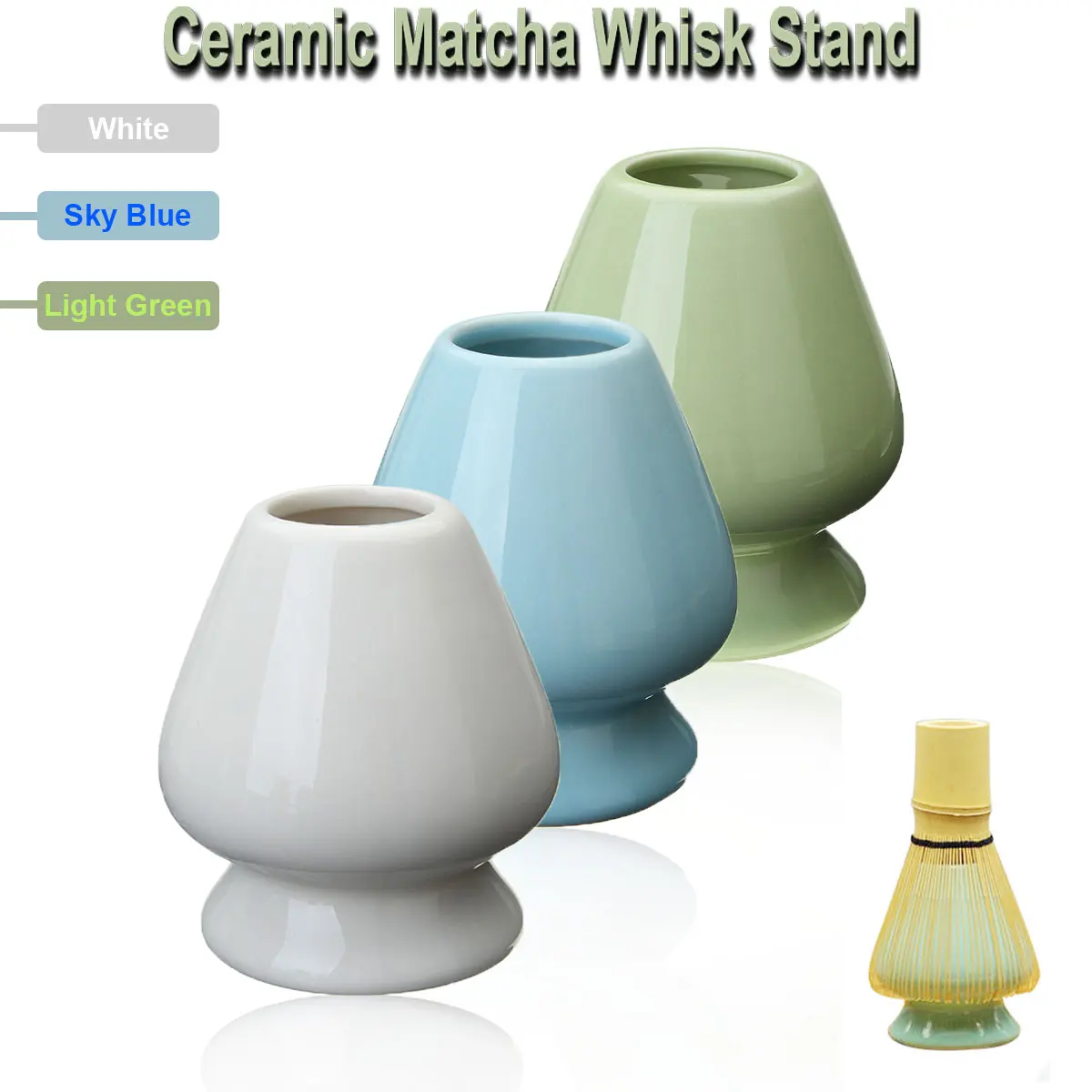 2er Keramik Matcha Schneebesenhalter Ständer Für Japanische Teezeremonie 