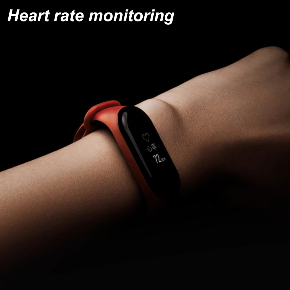 Xiaomi Mi смарт-браслет 3, фитнес-браслет, большой сенсорный экран, 0,78 дюймов, OLED сообщение, сердечный ритм, смарт-браслет