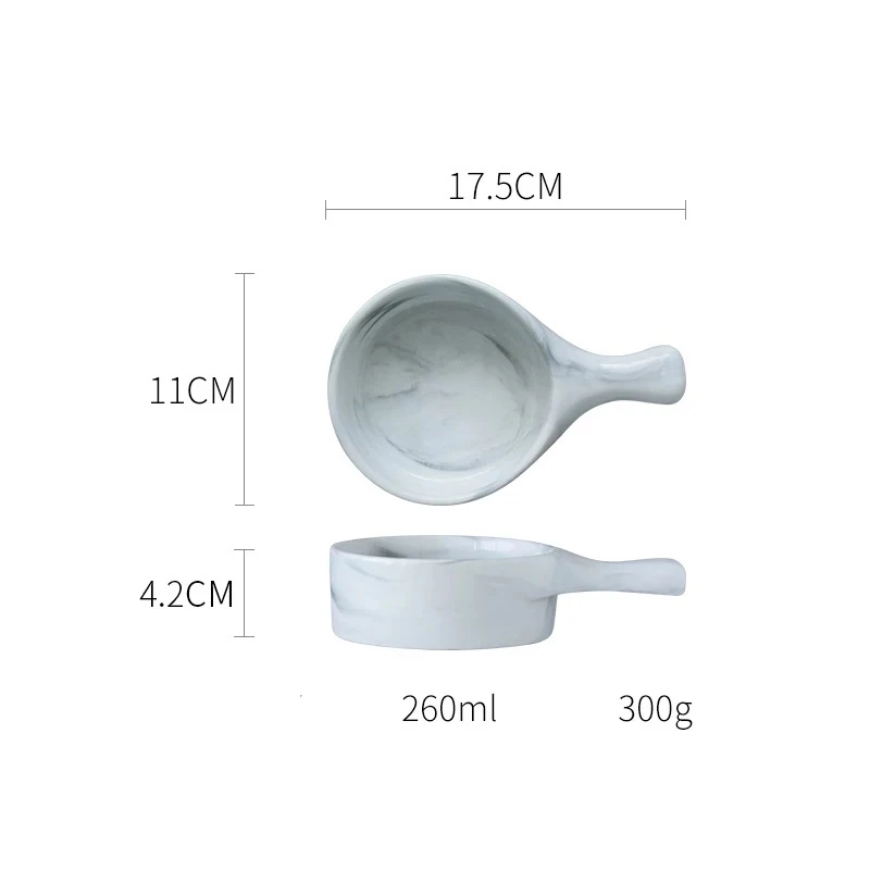 NOOLIM скандинавские мраморные миски для риса кухонная посуда для дома Креативный дизайн керамическая чаша лапша суп чаша с ручкой