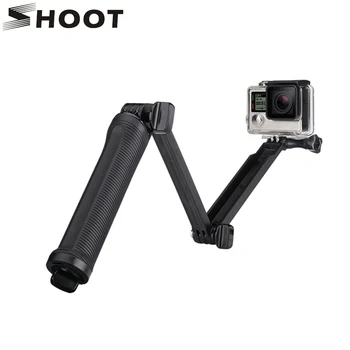 SHOOT 3 Way Waterproof Monopod Selfie Grip Tripod Mount For Gopro Hero 5 4 Session SJ4000 Xiaomi Yi 4K Camera acessorios Gopro