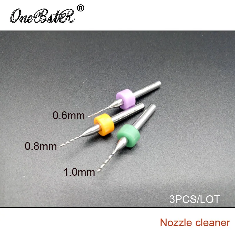 

3Pcs/Lot Miniature Drill Bit 0.6/0.8/1.0mm for 3D Printer Extruder Nozzle Cleaner Dedicated To Clean 3D PrintHead Nozzle