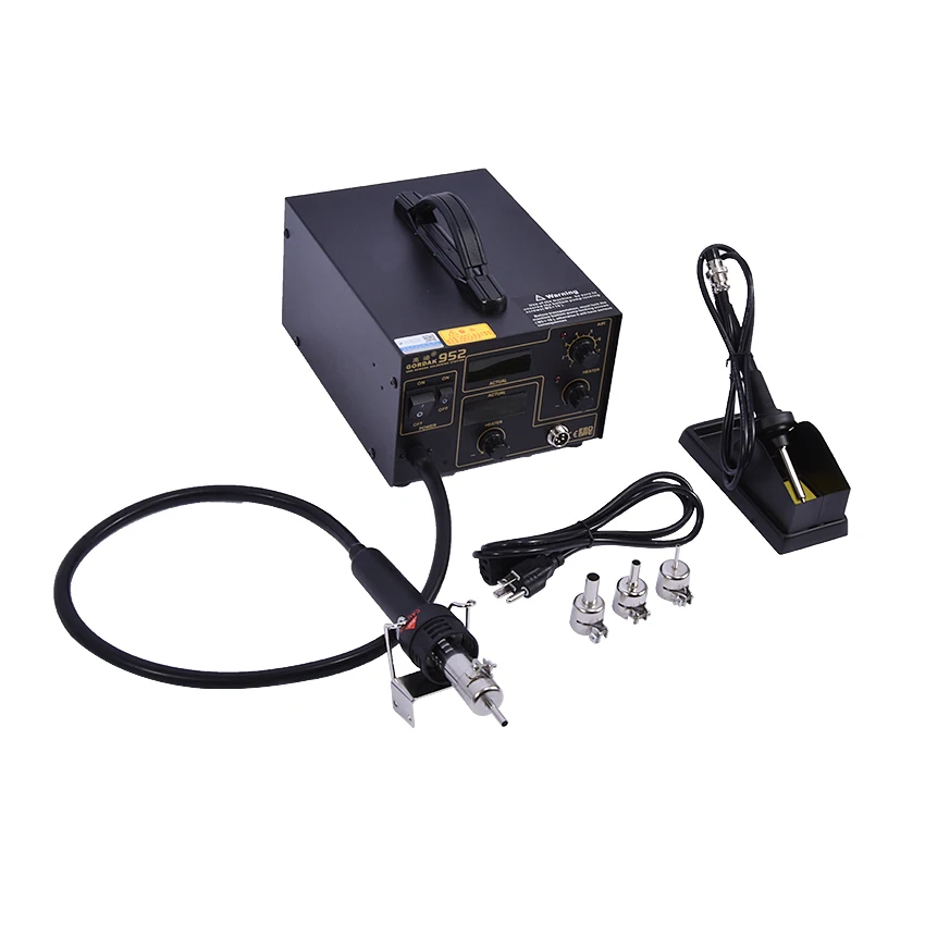 

New 270W Gordak 952 soldering station + hot air heat gun 2 in 1 SMD BGA rework station 1pc