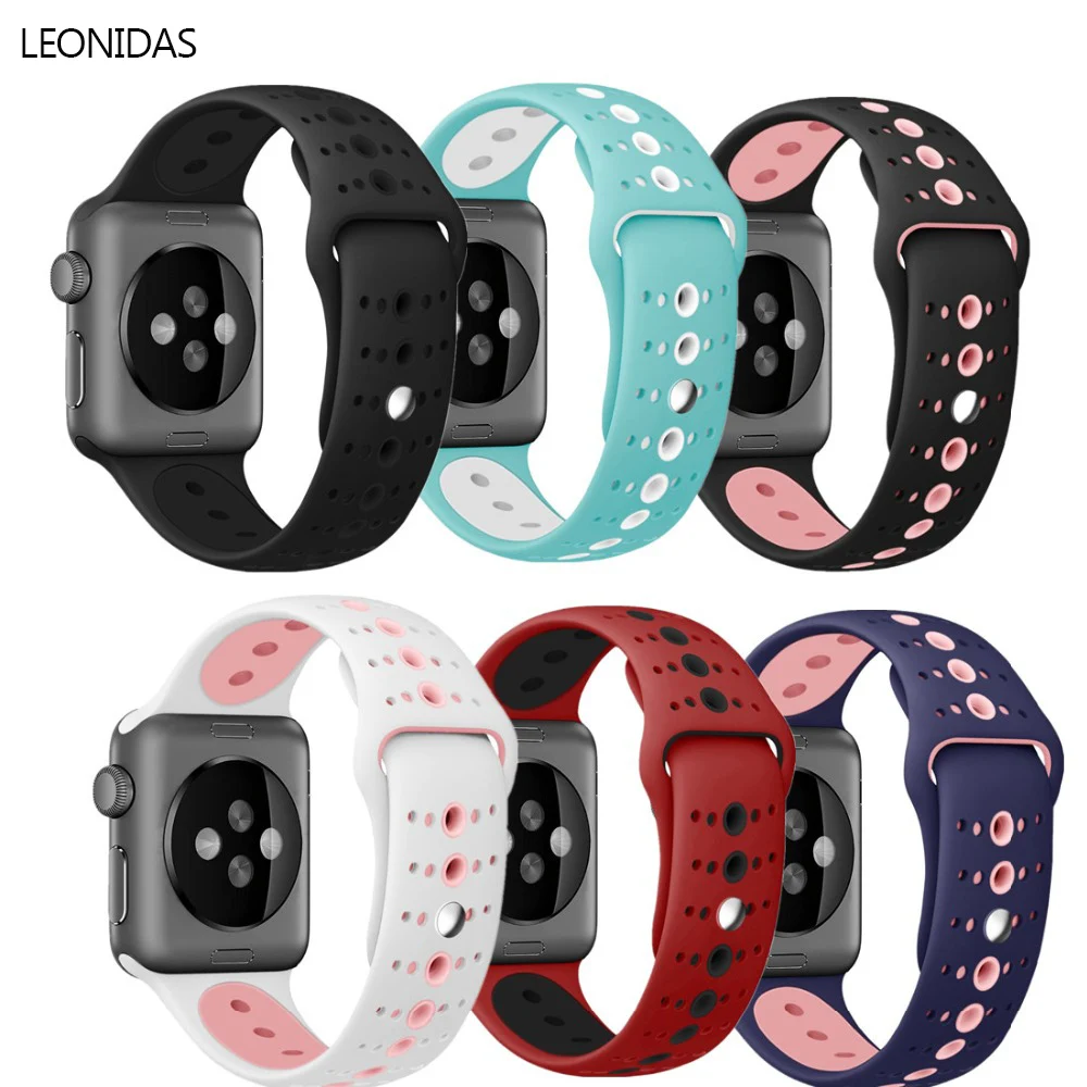 Красочные Мягкие силиконовые для iWatch спортивный ремешок для Apple Watch Series замена ремешок для Apple Watch полосы 42 мм